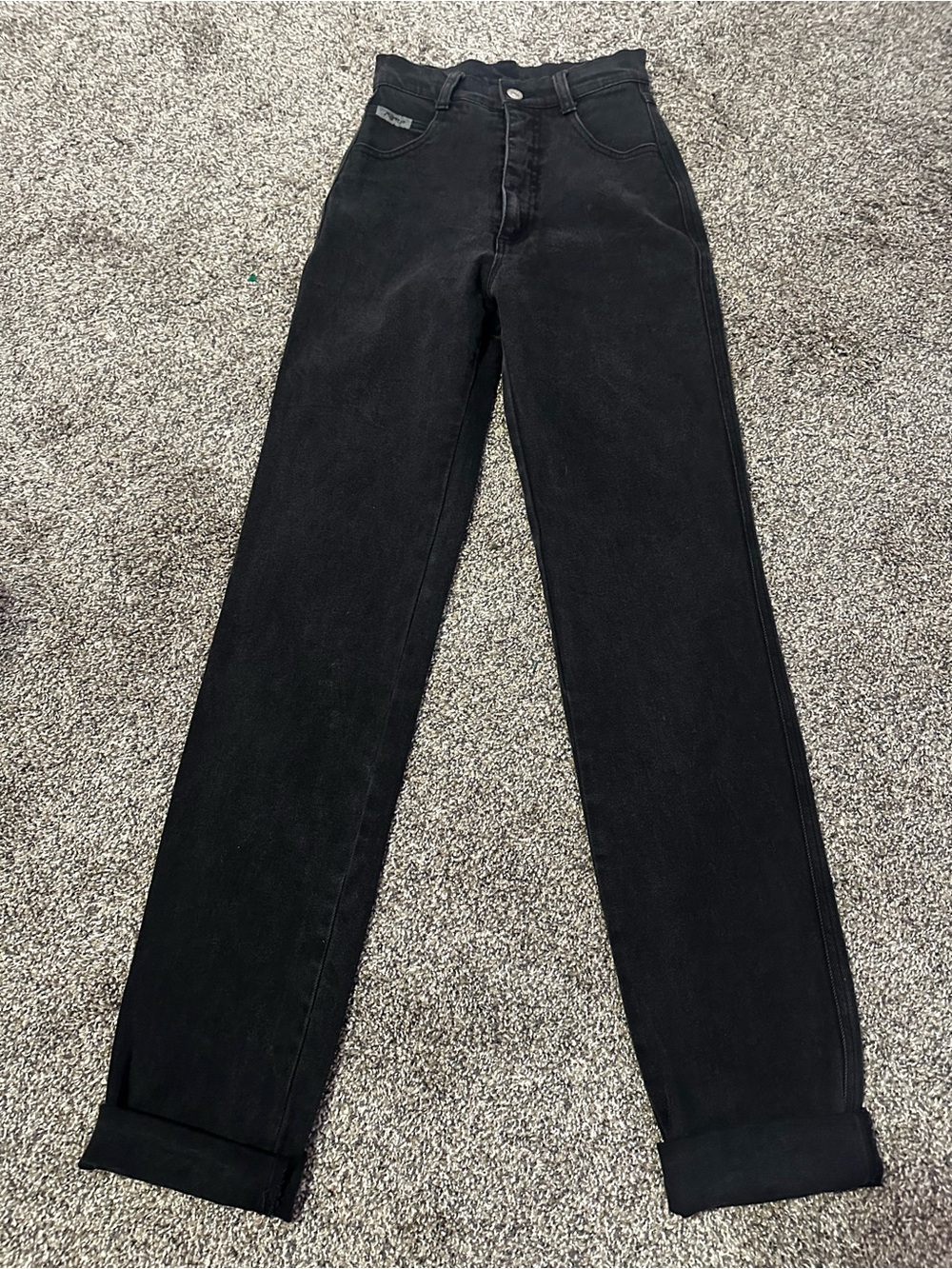 Vintage Roper Women's High-Rise Black Straight-Leg Jeans